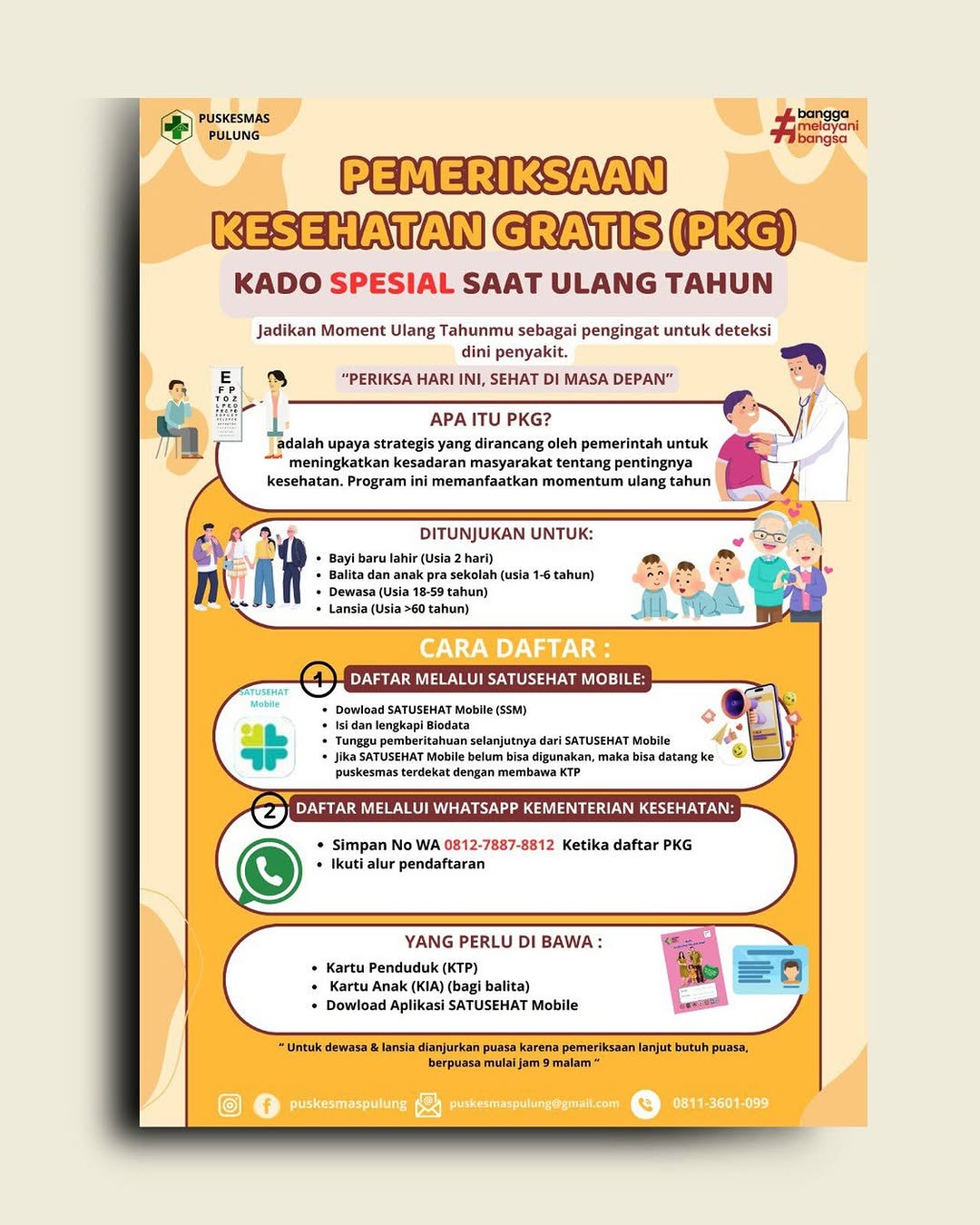 PEMERIKSAAN KESEHATAN GRATIS (PKG) - (Ada 1 foto)